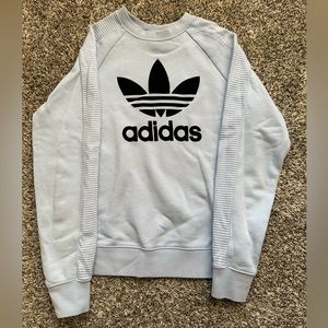 S - Adidas — Unisex Light Blue Crewneck Pullover Sweater/Hoodie